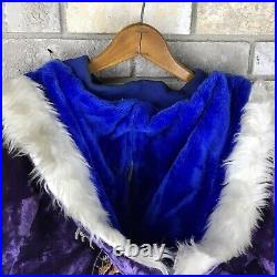 Vintage 1950s Korean War Souvenir Fur Coat Jacket Size Large Purple Dragon Mink