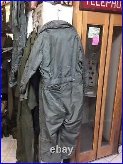 Vintage 1950s Korean War USAF Pilots Flight Suit Coveralls Type CWO 1-P Large