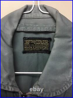 Vintage 1950s Korean War USAF Pilots Flight Suit Type K-2B X-Large Military