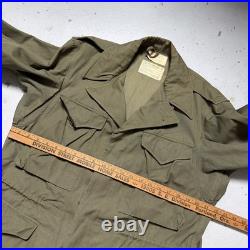Vintage 1950s M-1950 Field Jacket Without Liner Army Korea War Combat S-Reg EUC