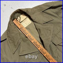 Vintage 1950s M-1950 Field Jacket Without Liner Army Korea War Combat S-Reg EUC Vintage 1950s M-1950 Field Jacket Without Liner Army Korea War Combat S-Reg EUC