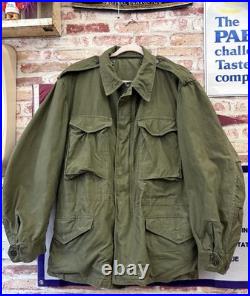 Vintage 1950s M-1951 FIELD JACKET With Wool Liner Long Medium Korean War Og-107 Ex
