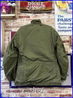 Vintage 1950s M-1951 FIELD JACKET With Wool Liner Long Medium Korean War Og-107 Ex