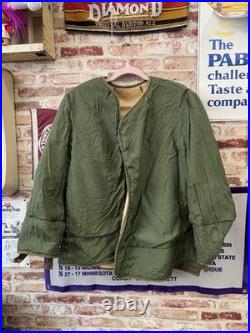 Vintage 1950s M-1951 FIELD JACKET With Wool Liner Long Medium Korean War Og-107 Ex