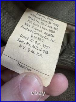Vintage 1950s U. S. ARMY Field Jacket Crispy M-1950 Regular Xsmall