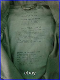 Vintage 1950s US Army Field Jacket Without Liner Size Regular Small