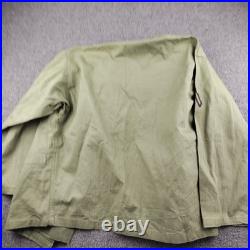 Vintage 1950s US Army HBT 13 Stars Combat Shirt Jacket OD7 Size Large Patches