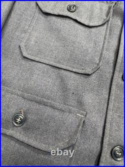 Vintage 1950s USAF Military Blue Type A-1A Heavy Wool Flying Shirt Size Medium