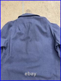 Vintage 1950s USAF Military Blue Type A-1A Heavy Wool Flying Shirt Size Medium