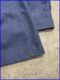 Vintage 1950s USAF Military Blue Type A-1A Heavy Wool Flying Shirt Size Medium