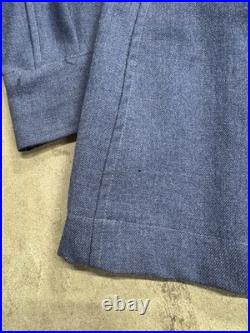 Vintage 1950s USAF Military Blue Type A-1A Heavy Wool Flying Shirt Size Medium