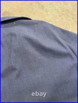 Vintage 1950s USAF Military Blue Type A-1A Heavy Wool Flying Shirt Size Medium