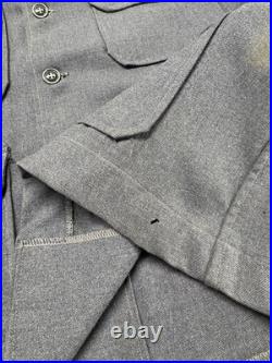 Vintage 1950s USAF Military Blue Type A-1A Heavy Wool Flying Shirt Size Medium