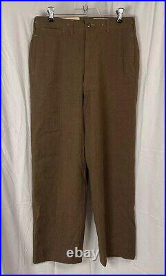 Vintage 1950s Wool Military Trousers 32x31 Korean War