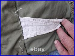 Vintage 1951 Korean War Era US Military Casualty Down Sleeping Bag Fur Warm