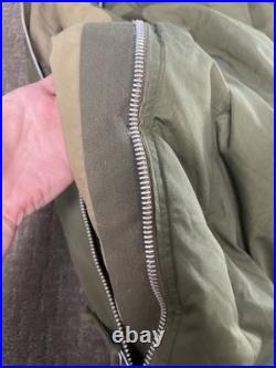 Vintage 1951 Korean War Era US Military Casualty Down Sleeping Bag Fur Warm