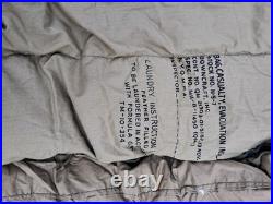 Vintage 1951 Korean War Era US Military Casualty Down Sleeping Bag Fur Warm