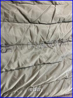 Vintage 1951 Korean War Era US Military Casualty Down Sleeping Bag Fur Warm