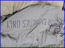 Vintage 1951 Korean War Era US Military Casualty Down Sleeping Bag Fur Warm