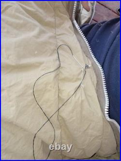 Vintage 1951 Korean War Era US Military Casualty Down Sleeping Bag Fur Warm