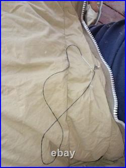 Vintage 1951 Korean War Era US Military Casualty Down Sleeping Bag Fur Warm