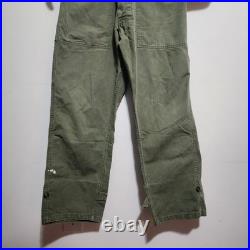 Vintage 1951 Korean War M-1947 HBT Coveralls US Army OD7 Herringbone Twill 34RS