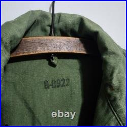 Vintage 1951 Korean War M-1947 HBT Coveralls US Army OD7 Herringbone Twill 34RS