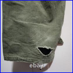 Vintage 1951 Korean War M-1947 HBT Coveralls US Army OD7 Herringbone Twill 34RS