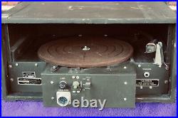 Vintage 1951 Turntable Signal Corps MX-39A/TIQ-2 Record Player Military with case