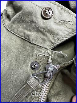 Vintage 1951 US Army M1951 Field Jacket Medium reg Korean War ID Patch Green