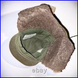 Vintage 1951 US Army MQ-1 Field Pile Cap Size 6 3/4 Korean War OD Hat