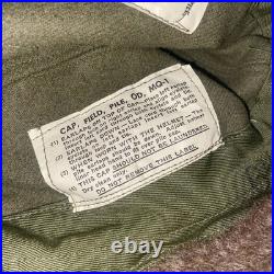 Vintage 1951 US Army MQ-1 Field Pile Cap Size 6 3/4 Korean War OD Hat