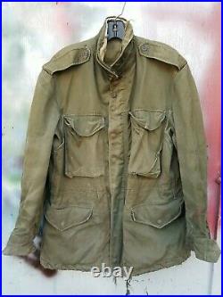 Vintage 1952 Field Jacket US Army M-1951 Named Korean War 50s SHORT SMALL
