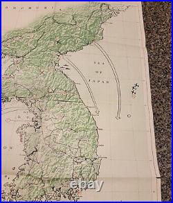 Vintage 1952 PACIFIC STARS & STRIPES Map KOREAN WAR