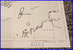 Vintage 1952 PACIFIC STARS & STRIPES Map KOREAN WAR