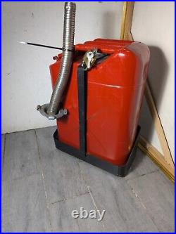 Vintage 1952 Russakov US Military ICC 5L Gas Fuel Jerry Can + Holder Korean War