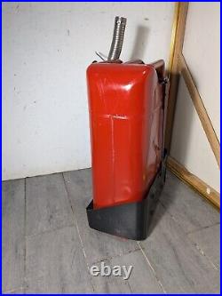 Vintage 1952 Russakov US Military ICC 5L Gas Fuel Jerry Can + Holder Korean War