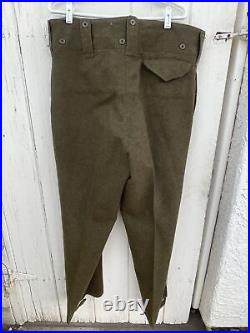 Vintage 1952 us army MARINE maritime pants 38x32 wool Korean War Hunting Trouser