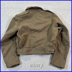 Vintage 1953 Canadian Military Green Wool Blouse Battledress Jacket Size 11