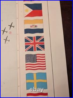 Vintage 1953 Pacific Stars and Stripes Map of the Korean War 35X25 With Book