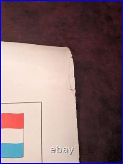 Vintage 1953 Pacific Stars and Stripes Map of the Korean War 35X25 With Book