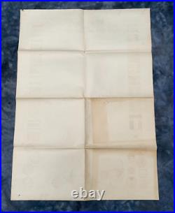 Vintage 1953 Pacific Stars and Stripes Map of the Korean War Korea