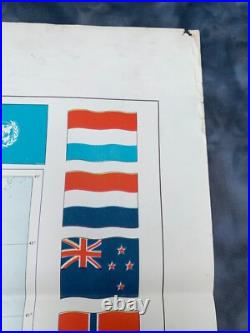 Vintage 1953 Pacific Stars and Stripes Map of the Korean War Korea