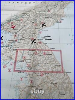 Vintage 1953 Pacific Stars and Stripes Map of the Korean War Korea