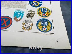 Vintage 1953 Pacific Stars and Stripes Map of the Korean War Korea