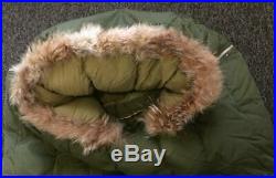 Vintage 1953 US Army Military Korean War DOWN-Fur Casualty SLEEPING BAG-Hunting