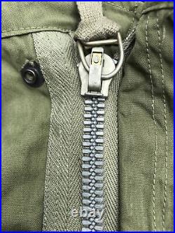 Vintage 1953 US Army Woodbury Fishtail M-1951 M51 Parka Jacket Korean War Med