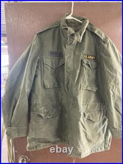 Vintage 1957 Field Jacket Long Large Authentic US Army Jacket FREE SHIPPING