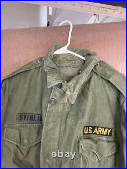 Vintage 1957 Field Jacket Long Large Authentic US Army Jacket FREE SHIPPING