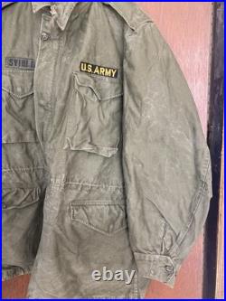 Vintage 1957 Field Jacket Long Large Authentic US Army Jacket FREE SHIPPING